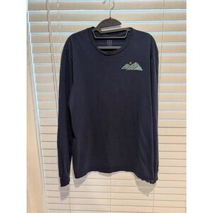 Topo Designs Navy Blue Organic Cotton Long Sleeve T Shirt Men's Size L